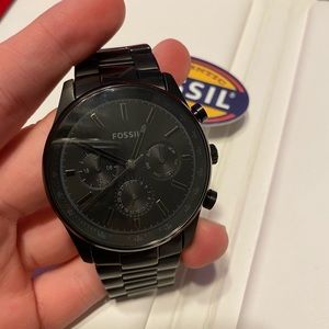 Black Fossil watch